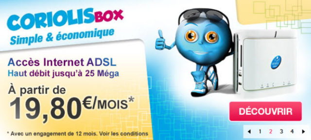 Coriolis lance 3 offres ADSL d'entrée de gamme en partenariat avec SFR