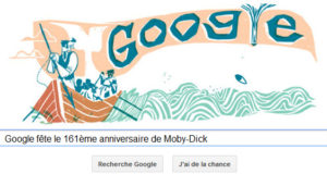 Google fête le 161ème anniversaire de Moby-Dick avec un Doodle
