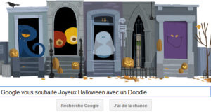 Google vous souhaite Joyeux Halloween avec un Doodle