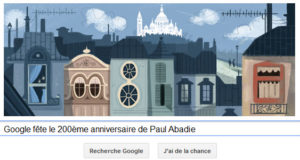 Google fête le 200ème anniversaire de Paul Abadie [Doodle]