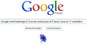 Google rend hommage à "tous les morts pour la France" pour le 11 novembre
