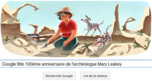 Google fête le 100ème anniversaire de l'archéologue Mary Leakey [Doodle]