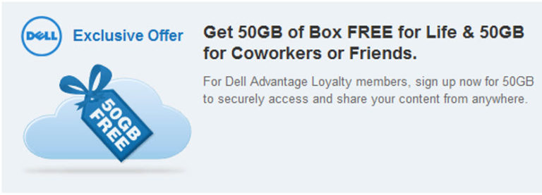 Box offre 50Go d’espace disque non limité dans le temps!