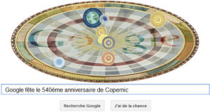 Google fête le 540ème anniversaire de Copernic [Doodle]