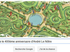 Google fête le 400ème anniversaire d'André Le Nôtre