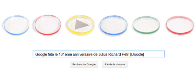 Google fête le 161ème anniversaire de Julius Richard Petri [Doodle]