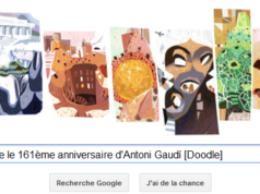 Google fête le 161ème anniversaire d'Antoni Gaudí [Doodle]