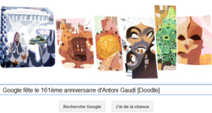 Google fête le 161ème anniversaire d'Antoni Gaudí [Doodle]