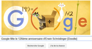 Google fête le 126ème anniversaire d'Erwin Schrödinger [Doodle]