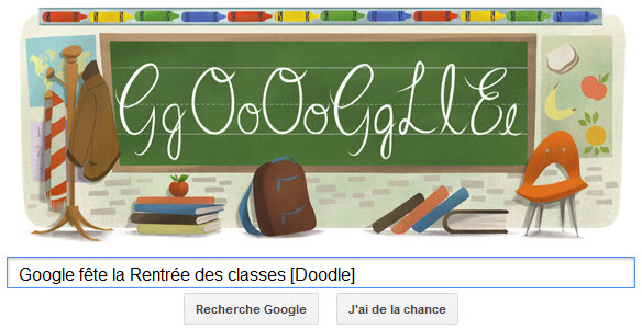 Google fête la Rentrée de classes [Doodle]
