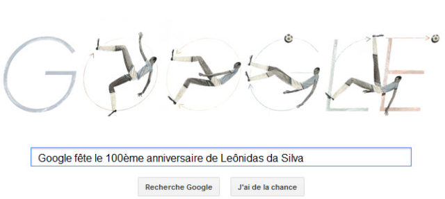 Google fête le 100ème anniversaire de Leônidas da Silva [Doodle]