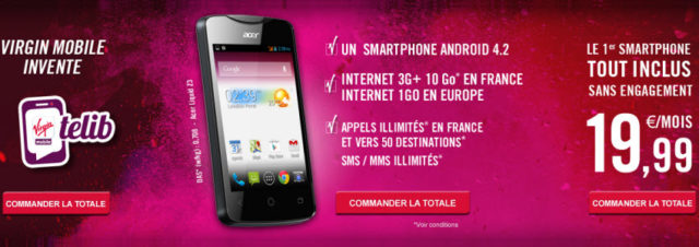 Virgin Mobile lance Telib, un forfait tout inclus 10Go smartphone inclus!