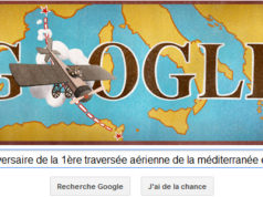 Google fête le 100ème anniversaire de la 1ère traversée aérienne de la méditerranée [Doodle]