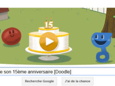 Google fête son 15ème anniversaire [Doodle]