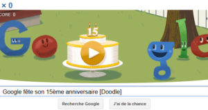 Google fête son 15ème anniversaire [Doodle]