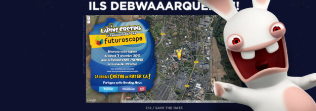 Les Lapins Crétins débwaaarquent au Futuroscope... le 7 décembre 2013!