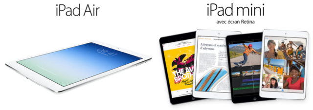 Apple présente ses iPad Air et iPad Mini 2