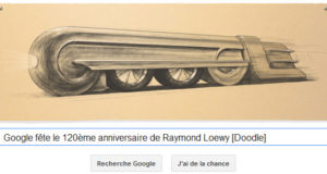 Google fête le 120ème anniversaire de Raymond Loewy [Doodle]