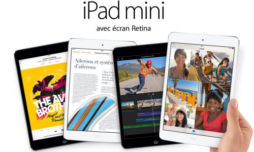 L'iPad Mini 2 ou Retina est disponible à partir de 399€ sur l'Apple Store
