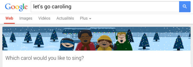 Easter Egg Google : tapez "let's go caroling" sur votre mobile et préparez-vous à chanter!
