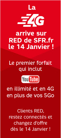 La 4G débarque chez RED de SFR à compter du 14 janvier 2014