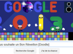 Google vous souhaite un Bon Réveillon du Jour de l'An [Doodle]