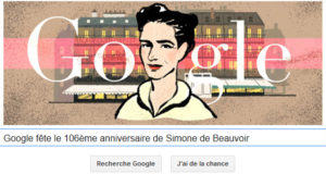 Google fête le 106ème anniversaire de Simone de Beauvoir [Doodle]