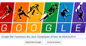 Google fête l'ouverture des Jeux Olympiques d'Hivers de #Sotchi2014