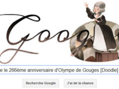 Google fête le 266ème anniversaire d'Olympe de Gouges [Doodle]