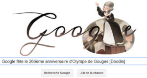 Google fête le 266ème anniversaire d'Olympe de Gouges [Doodle]