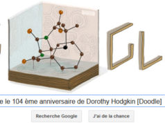Google fête le 104 ème anniversaire de Dorothy Hodgkin [Doodle]