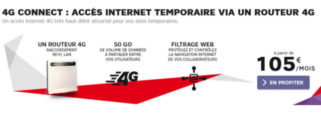 SFR lance 4G Connect, un accès internet via le réseau 4G