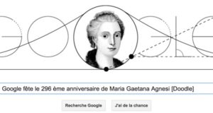 Google fête le 296ème anniversaire de Maria Gaetana Agnesi [Doodle]