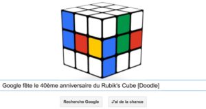 Google fête le 40ème anniversaire du Rubik's Cube [Doodle]