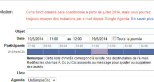 Google mettra fin à l'envoi d'invitations Google Agenda depuis Gmail en juillet 2014