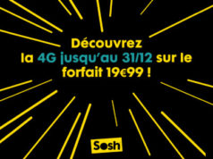 #Sosh - La 4G est maintenant disponible sur le forfait à 19,99€ jusqu'au 31/12/2014 et une nouvelle option fait son apparition