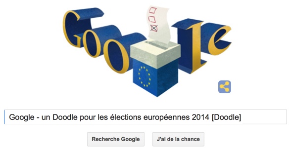 Google - Un Doodle pour les élections européennes 2014 [Doodle]