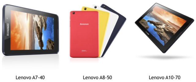 Lenovo commercialise 3 nouvelles tablettes