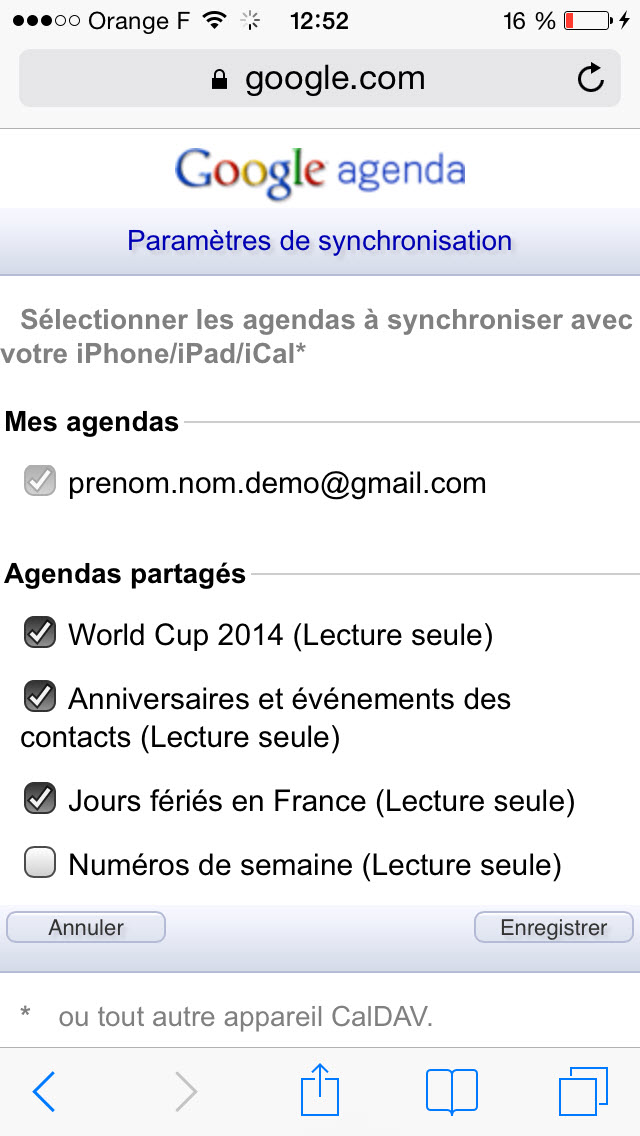 Comment ajouter le programme de la Coupe du Monde 2014 à Google Agenda et le synchroniser avec iOS et Android?