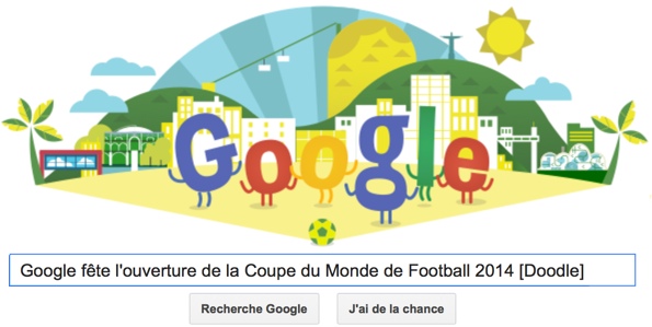 Google fête l'ouverture de la Coupe du Monde de Football 2014 [Doodle]