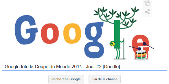 Google fête la Coupe du Monde 2014 - Jour #2 [Doodle]