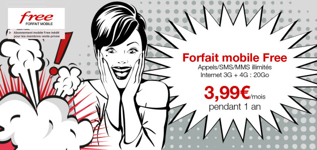 #FreeMobile brade son forfait à 19,99 € sur Vente-privee.com