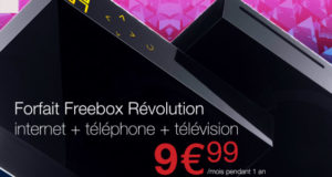 Free propose son forfait Freebox Revolution + Option TV à 9,99€ sur Vente-privee.com