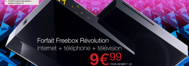 Free propose son forfait Freebox Revolution + Option TV à 9,99€ sur Vente-privee.com