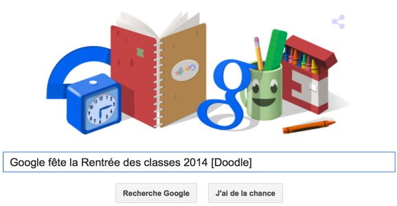 Google fête la Rentrée des classes 2014 [Doodle]