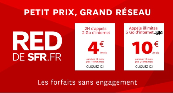 SFR brade ses forfaits RED sur Showroom Privé jusqu'au 9 septembre 2014