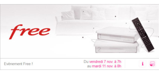 Free de retour sur Vente-privee.com du 7 au 11 novembre 2014