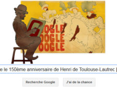 Google fête le 150ème anniversaire de Henri de Toulouse-Lautrec [Doodle]