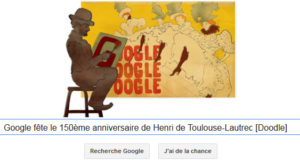 Google fête le 150ème anniversaire de Henri de Toulouse-Lautrec [Doodle]