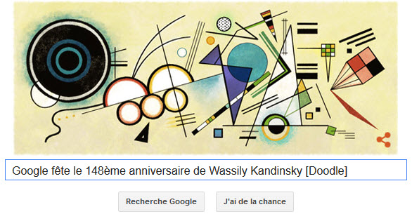 Google fête le 148ème anniversaire de Wassily Kandinsky [Doodle]